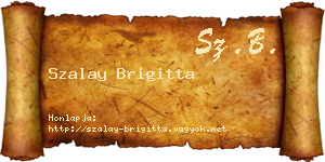Szalay Brigitta névjegykártya